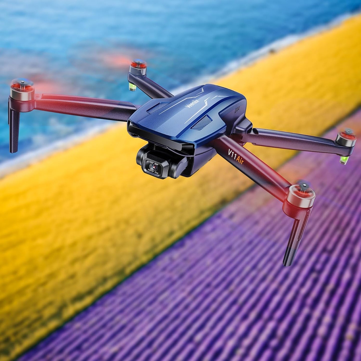 V11Air Drone with 6K UHD Camera for Adults and Beginner, 3-Axis Brushless Gimbal, 4K/30FPS Video, Plus 70Mins Flight Time with 2 Batteries, 10000Ft FPV Digital Transmission and Auto Return