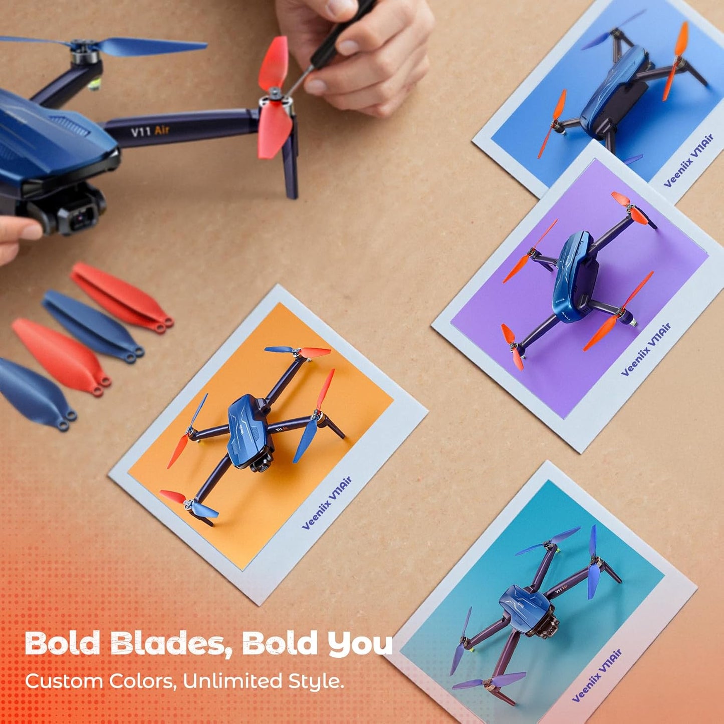 V11Air Drone with 6K UHD Camera for Adults and Beginner, 3-Axis Brushless Gimbal, 4K/30FPS Video, Plus 70Mins Flight Time with 2 Batteries, 10000Ft FPV Digital Transmission and Auto Return